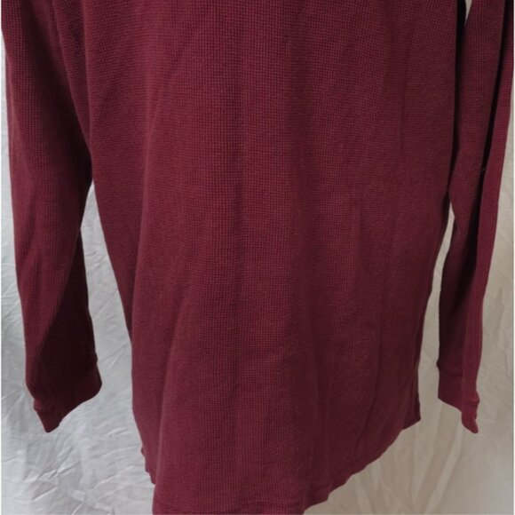 KingSize Mens 3XLT Red Waffle Thermal Cotton Blend Outdoors Big Henley Shirt - Picture 9 of 11